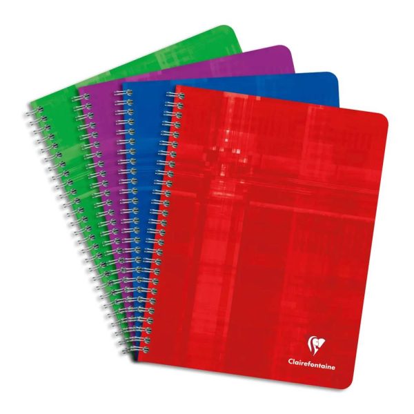 Cahier reliure int&eacute;grale 17&times;22 cm 224 pages petits carreaux