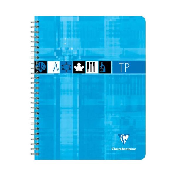 Cahier Travaux Pratiques reliure int&eacute;grale 17&times;22 cm 80 pages grands carreaux 90 g + uni 125 g