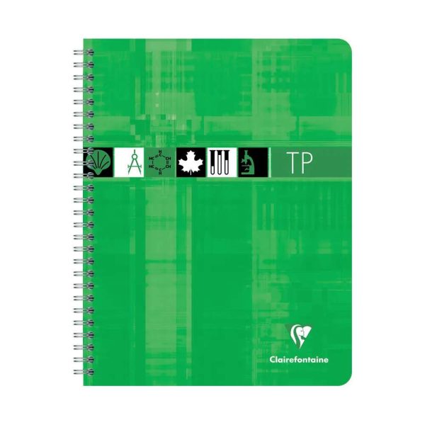 Cahier Travaux Pratiques reliure int&eacute;grale 17&times;22 cm 80 pages grands carreaux 90 g + uni 125 g