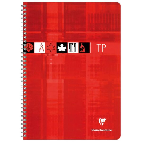 Cahier Travaux Pratiques reliure int&eacute;grale A4 80 pages grands carreaux 90 g + uni 125 g