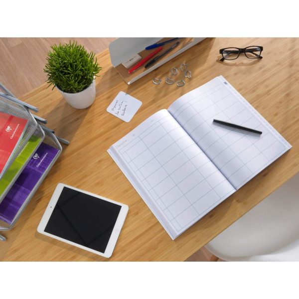 Agenda de bord enseignant 6 colonnes (48 cases/semaine) brochure souple A4 144 pages Couleur al&eacute;atoire