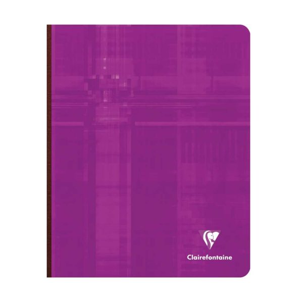 Cahier brochure dos toil&eacute; 16,5x21cm 192 pages petits carreaux + marge