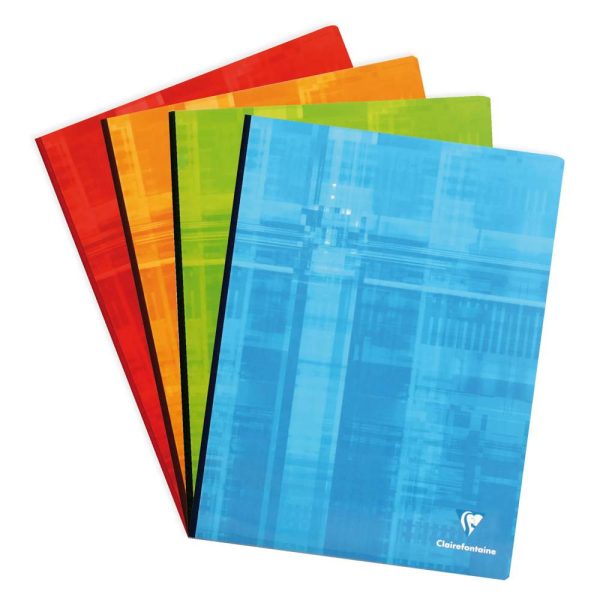 Cahier brochure dos toil&eacute; 24&times;32 cm 288 pages grands carreaux