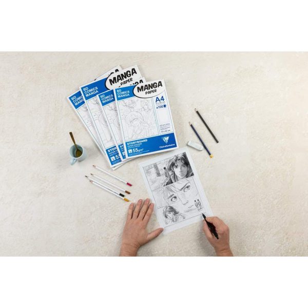 Manga Storyboard bloc coll&eacute; 100F B4 55g grille simple
