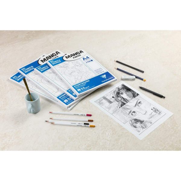 Manga Storyboard bloc coll&eacute; 100F B4 55g grille simple