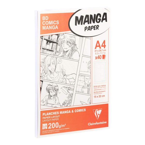 Manga Multi-techniques &eacute;tui 40F A4 200g grille 6 cases