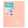 Cahier piqu&eacute; Koverbook Blush 17x22cm 96 pages grands carreaux couverture polypropyl&egrave;ne opaque bicolore Couleur al&eacute;atoire.