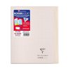 Cahier piqu&eacute; Koverbook 17x22 cm 96 pages petits carreaux couverture polypropyl&egrave;ne opaque 100% recycl&eacute;