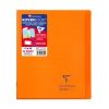 Cahier piqu&eacute; Koverbook 17x22 cm 96 pages petits carreaux couverture polypropyl&egrave;ne opaque 100% recycl&eacute;