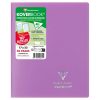 Cahier piqu&eacute; Koverbook 17x22 cm 96 pages petits carreaux couverture polypropyl&egrave;ne opaque 100% recycl&eacute;