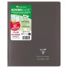 Cahier piqu&eacute; Koverbook 17x22 cm 96 pages petits carreaux couverture polypropyl&egrave;ne opaque 100% recycl&eacute;