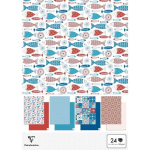 PAPIERS IMPRIM&Eacute;S, Ramette de 24 feuilles 150g/m2 au format 21x29,7cm - C&eacute;ramique