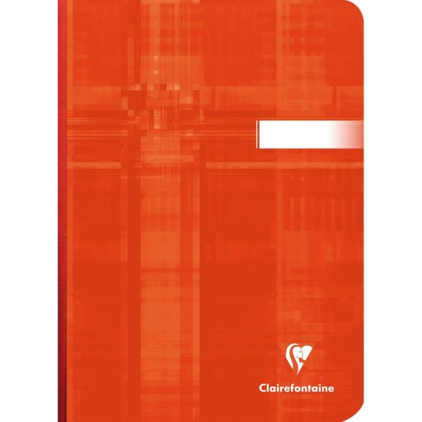 Carnet brochure dos toil&eacute; A5 192 pages petits carreaux