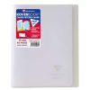 Cahier piqu&eacute; Koverbook 17x22cm 48 pages grands carreaux couverture polypropyl&egrave;ne transparent