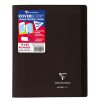 Cahier piqu&eacute; Koverbook 17x22cm 48 pages grands carreaux couverture polypropyl&egrave;ne transparent
