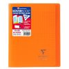 Cahier piqu&eacute; Koverbook 17x22cm 48 pages grands carreaux couverture polypropyl&egrave;ne transparent
