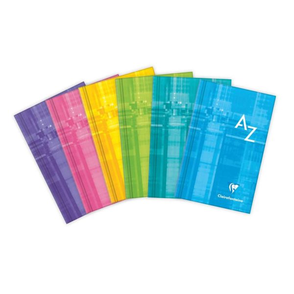 R&eacute;pertoire brochure rembord&eacute;e rigide 7,5x12cm 128 pages petits carreaux Couleur al&eacute;atoire