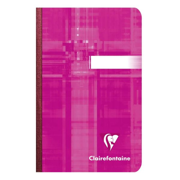 Carnet brochure dos toil&eacute; 9&times;14 cm 192 pages lign&eacute;