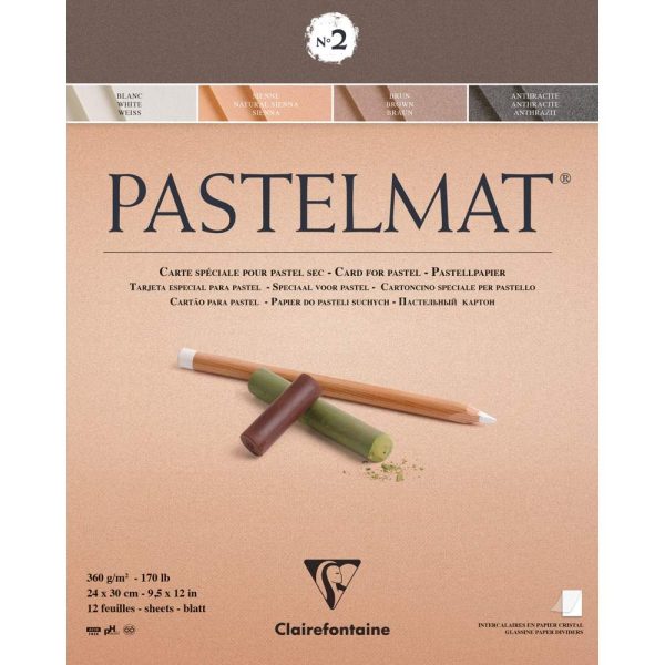 Pastelmat bloc coll&eacute; 12F 24x30cm 360g