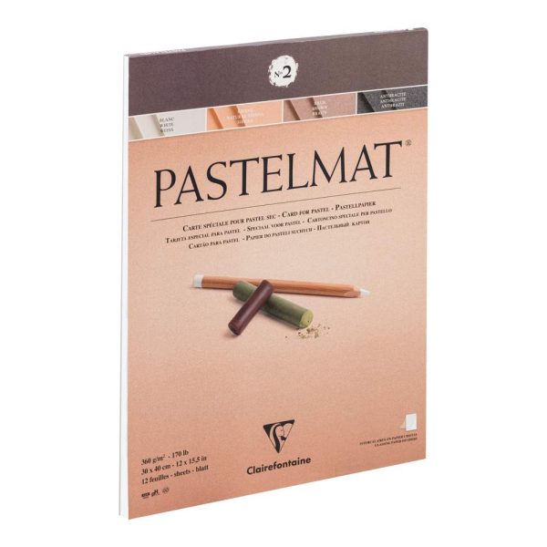 Pastelmat bloc coll&eacute; 12F 30x40cm 360g