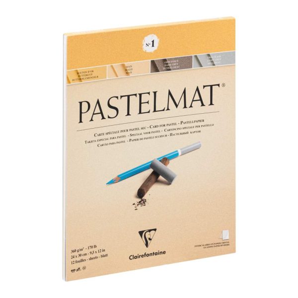 Pastelmat bloc coll&eacute; 12F 24x30cm 360g