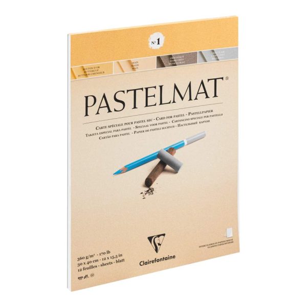 Pastelmat bloc coll&eacute; 12F 30x40cm 360g