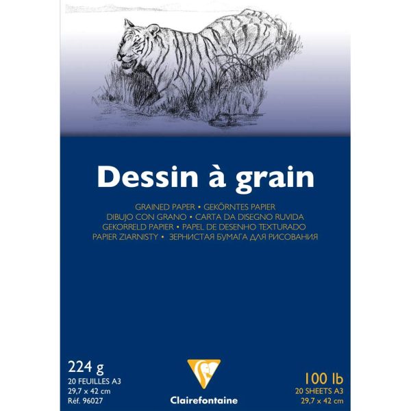 Dessin &agrave; Grain bloc coll&eacute; 20F A3 224g