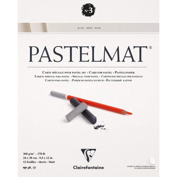 Pastelmat bloc coll&eacute; 12F 24x30cm 360g