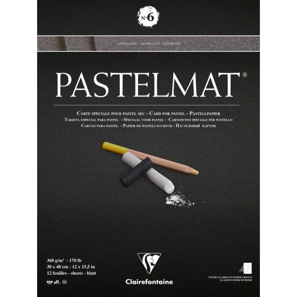 Pastelmat bloc coll&eacute; 12F 30x40cm 360g
