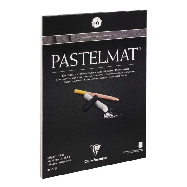 Pastelmat bloc coll&eacute; 12F 30x40cm 360g