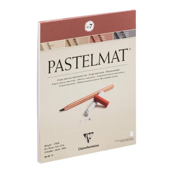 Pastelmat bloc coll&eacute; 12F 24x30cm 360g