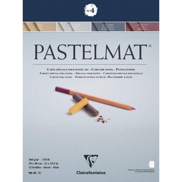 Pastelmat bloc coll&eacute; 12F 30x40cm 360g