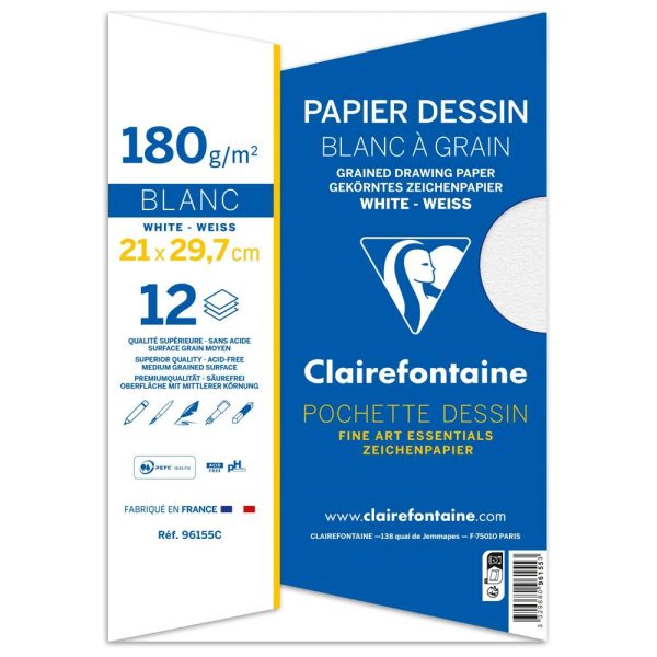 Dessin &agrave; Grain pochette 12F A4 180g
