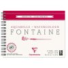 Fontaine album spiral&eacute; 12F 18x24cm 300g grain fin