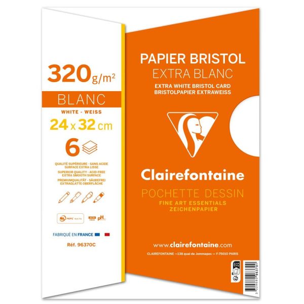 Bristol pochette 6F 24x32cm 320g