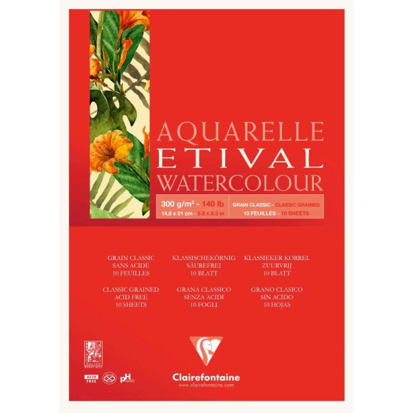 Etival bloc coll&eacute; 1 c&ocirc;t&eacute; 10F A5 300g grain classic