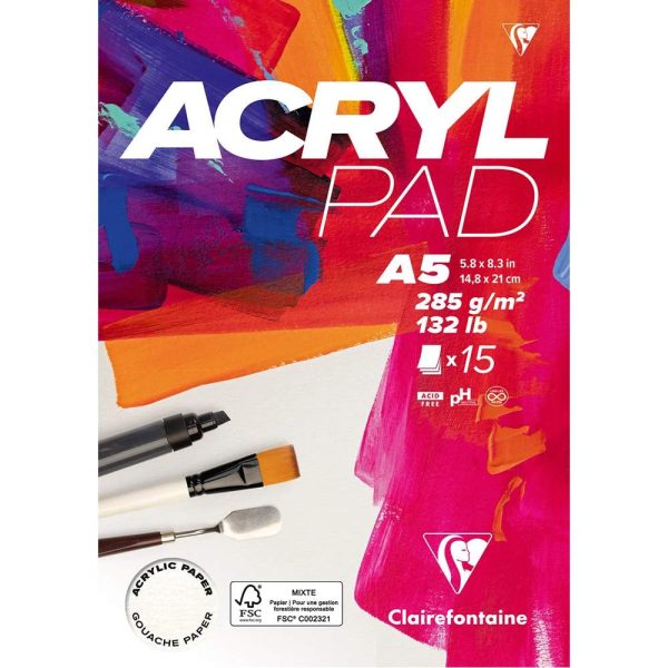 Acrylpad bloc coll&eacute; 15F A5 285g