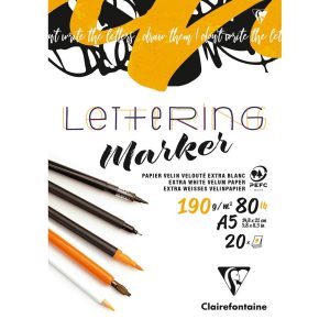Lettering bloc coll&eacute; 20F A5 190g