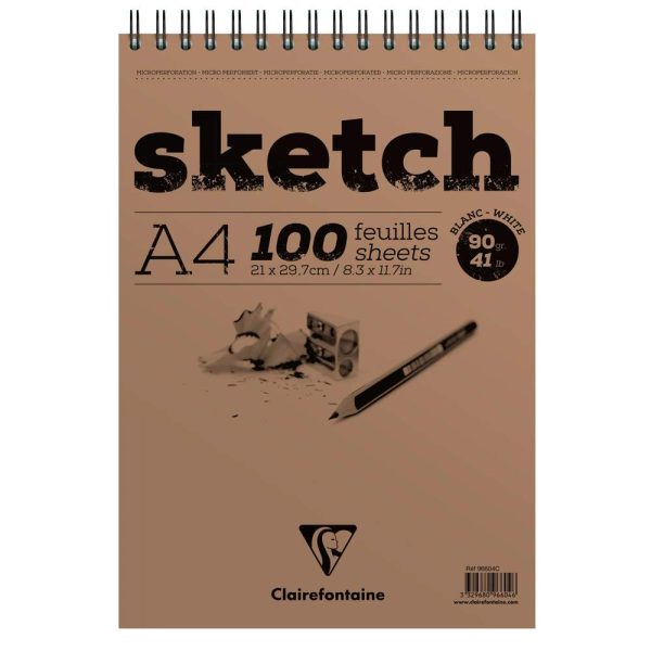 Sketch bloc spiral&eacute; 100F A4 90g