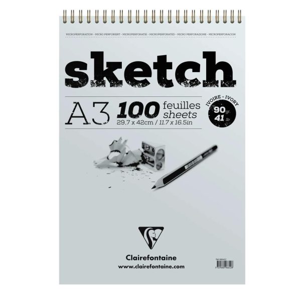 Sketch bloc spiral&eacute; 100F A3 90g