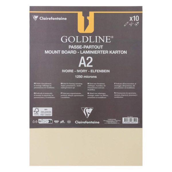 Goldline contrecoll&eacute; pour passe-partout paquet 10F A2 1,25mm
