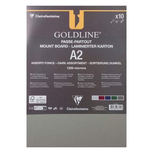 Goldline contrecoll&eacute; pour passe-partout paquet 10F A2 1,25mm