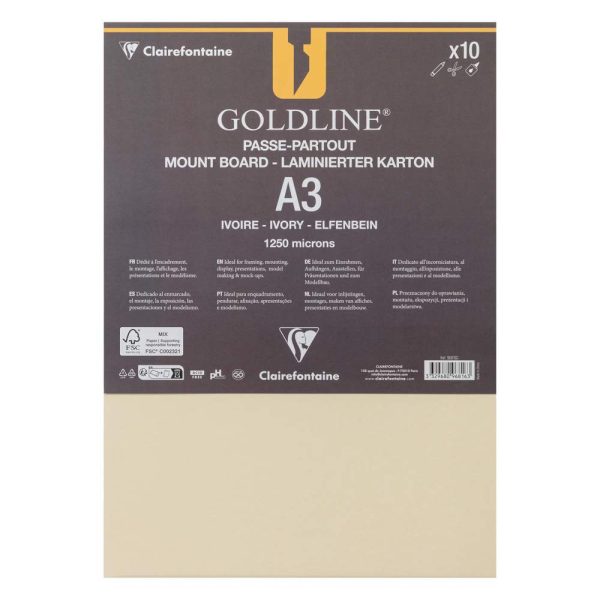 Goldline contrecoll&eacute; pour passe-partout paquet 10F A3 1,25mm