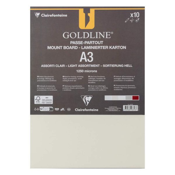 Goldline contrecoll&eacute; pour passe-partout paquet 10F A3 1,25mm