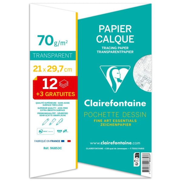 Papier Calque pochette 12+3F A4 70g