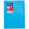 Cahier piqu&eacute; Koverbook A4 96 pages petits carreaux + marge couverture polypropyl&egrave;ne transparent