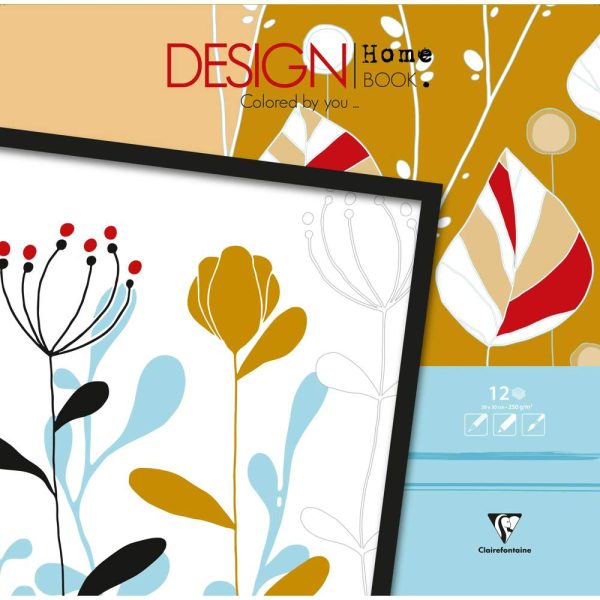 DESIGN HOME BOOK, Bloc de 12 feuilles 250g/m2 au format 30x30cm