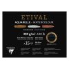 Etival Noir bloc coll&eacute; 1 c&ocirc;t&eacute; 15F 28x38cm 300g double grain