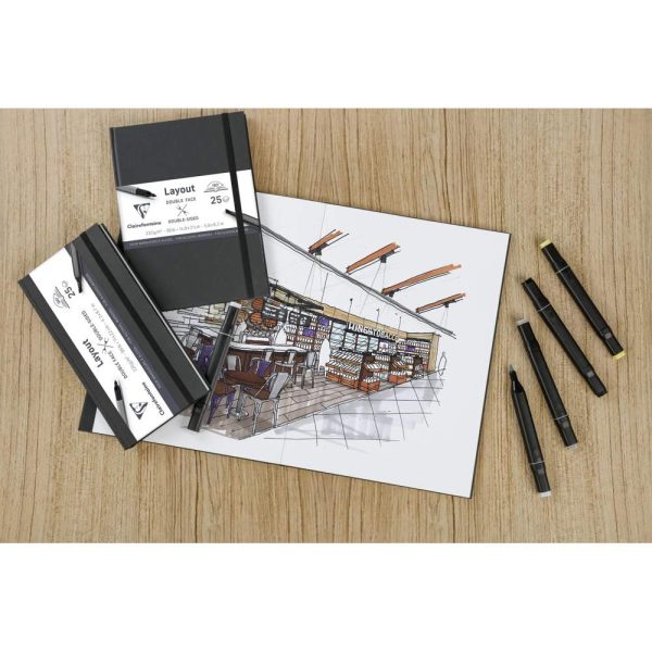 Layout double-face carnet ouverture &agrave; plat 25F A5 220g