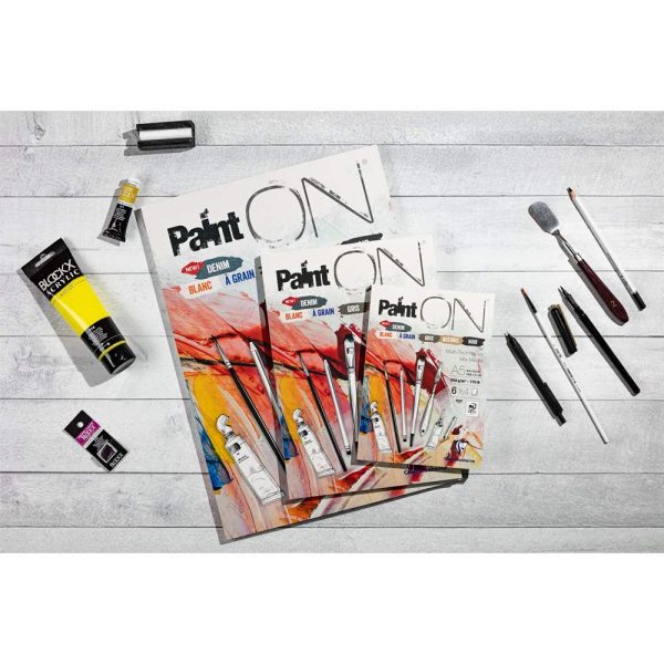Paint&rsquo;ON n&deg;6 bloc coll&eacute; 24F A4 250g assorti 6x4F